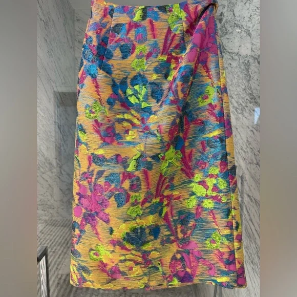 Cult Gaia “Celia” Jacquard Skirt – Bold Floral with ring accent detail size 2 - Picture 12 of 12